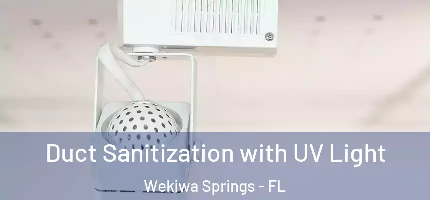 Duct Sanitization with UV Light Wekiwa Springs - FL